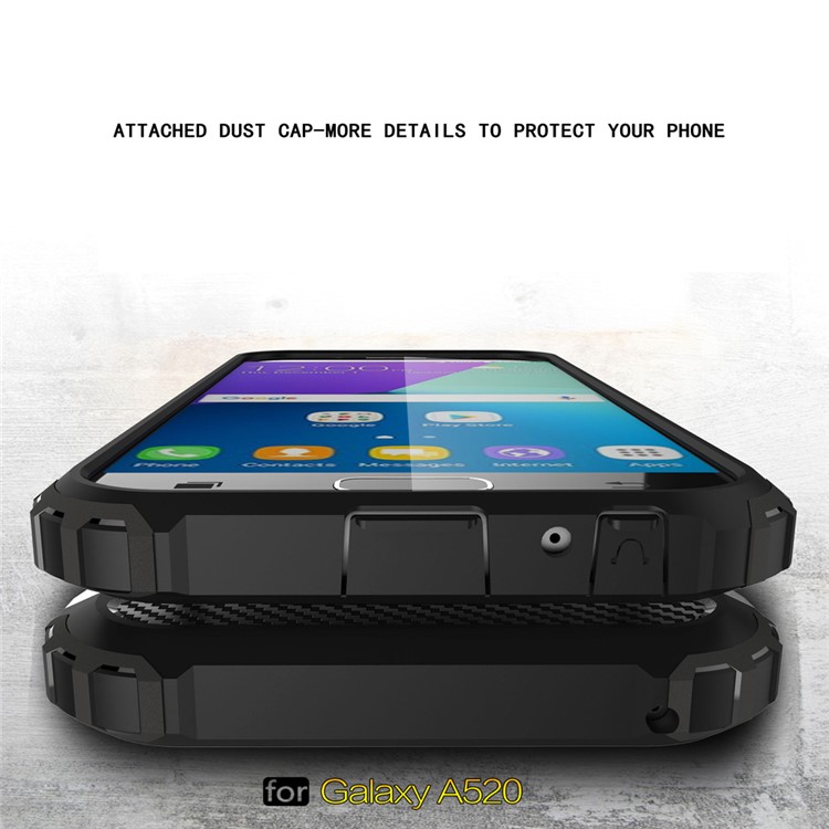 Armor Guard Plastic + TPU Hybrid Case for Samsung Galaxy A5 (2017) - Black-2