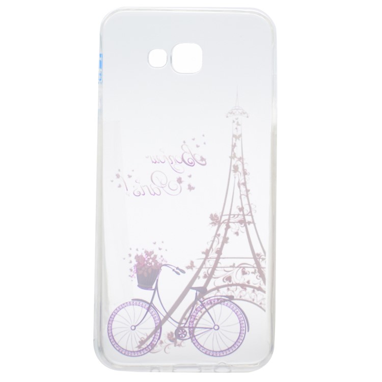 Patterned TPU Cell Phone Cover for Samsung Galaxy J3 Prime - Eiffel Tower and Bike-4