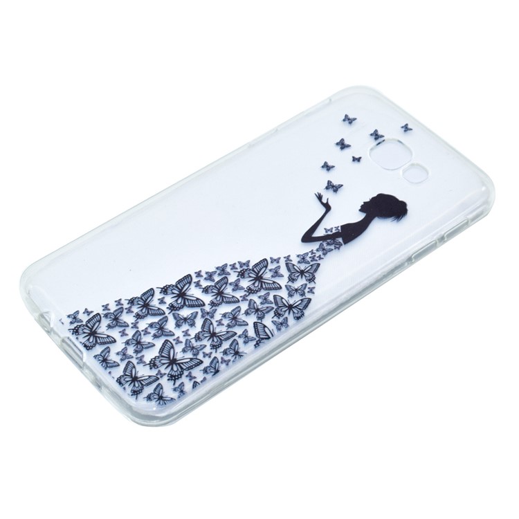 Patterned Clear TPU Phone Casing for Samsung Galaxy A3 (2017) - Butterfly Fairy-2