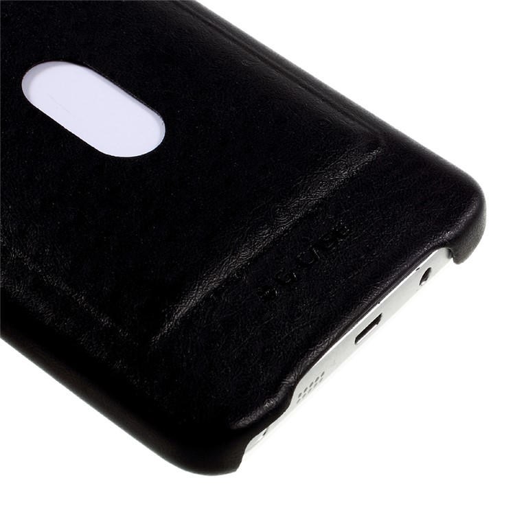 G-CASE Ostrich Texture Leather Coated PC Mobile Case for Samsung Galaxy Note5 N920 with Card Slot - Black-4