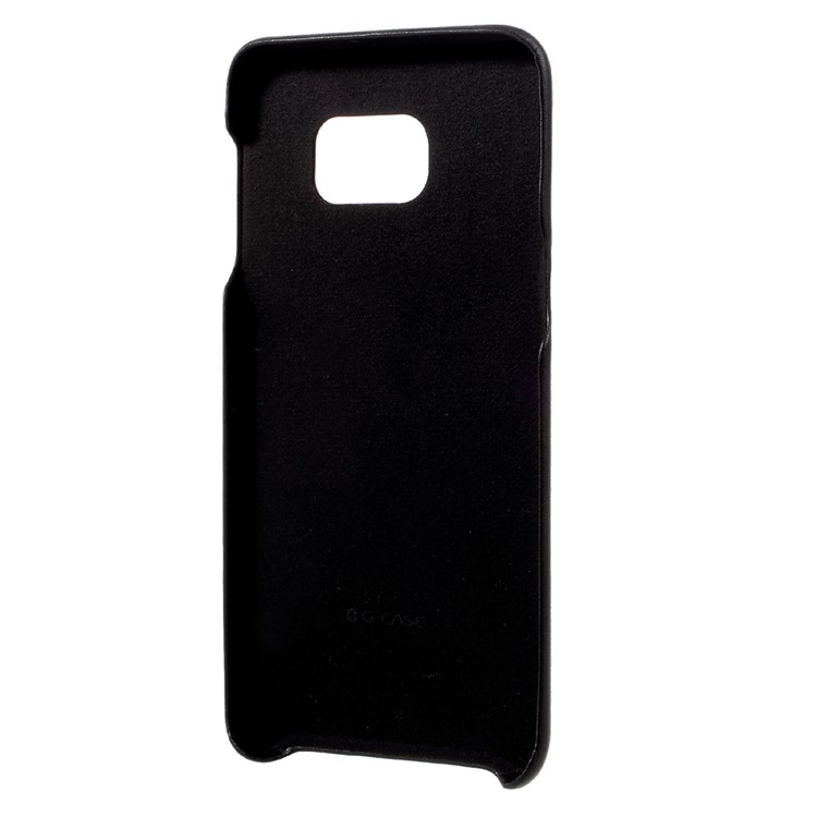 G-CASE for Samsung Galaxy S6 Edge+ G928 Ostrich Texture Leather Coated PC Phone Case with Card Holder - Black-3