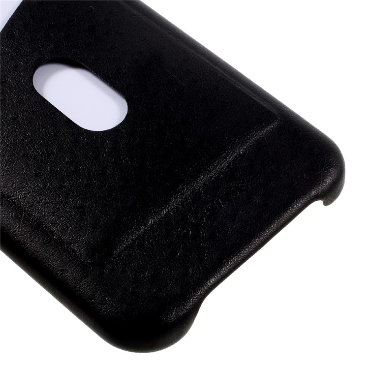 G-CASE Ostrich Texture Leather Coated PC Mobile Case with Card Slot for Samsung Galaxy A8 (2016) - Black-5