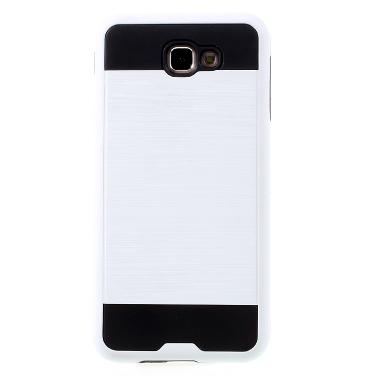 Brushed PC + TPU Combo Cell Phone Cover for Samsung Galaxy J5 Prime/On5 2016 - White-2