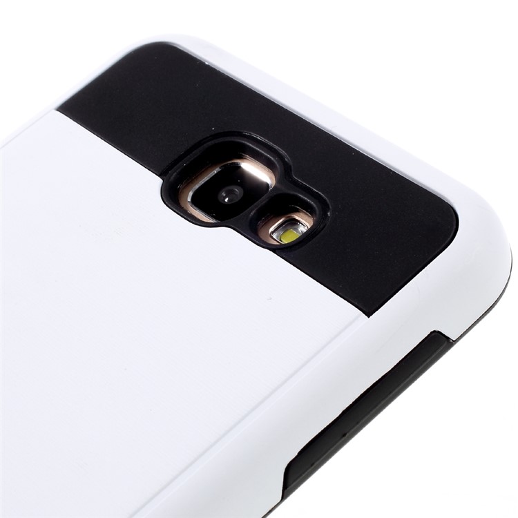 Brushed PC + TPU Combo Cell Phone Cover for Samsung Galaxy J5 Prime/On5 2016 - White-3