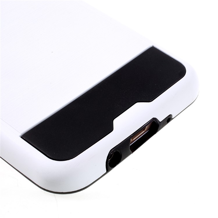 Brushed PC + TPU Combo Cell Phone Cover for Samsung Galaxy J5 Prime/On5 2016 - White-4