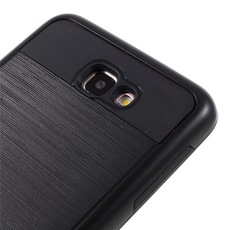 Brushed PC + TPU Hybrid Cell Phone Case for Samsung Galaxy J7 Prime/On7 2016 - Black-3