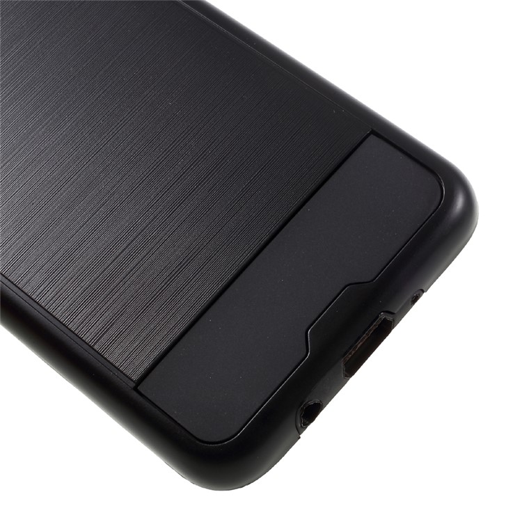 Brushed PC + TPU Hybrid Cell Phone Case for Samsung Galaxy J7 Prime/On7 2016 - Black-4