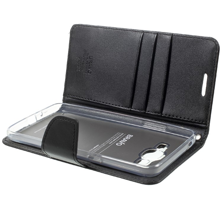 MERCURY GOOSPERY Bravo Diary Wallet Leather Case for Samsung Galaxy J2 Prime / Grand Prime Plus / Prime (2016) - Black-10