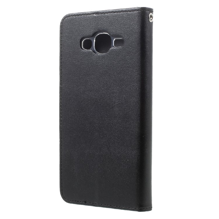 MERCURY GOOSPERY Bravo Diary Wallet Leather Case for Samsung Galaxy J2 Prime / Grand Prime Plus / Prime (2016) - Black-3
