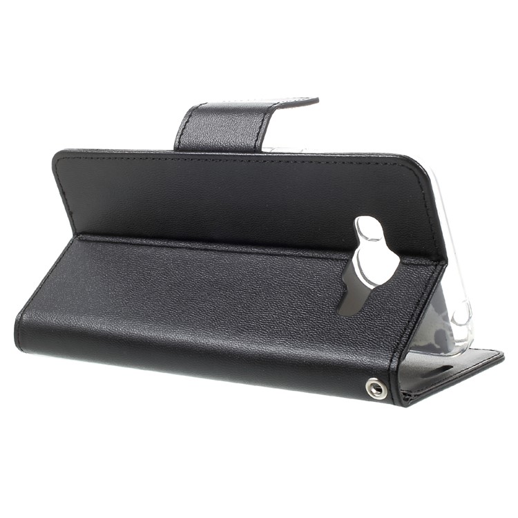 MERCURY GOOSPERY Bravo Diary Wallet Leather Case for Samsung Galaxy J2 Prime / Grand Prime Plus / Prime (2016) - Black-4