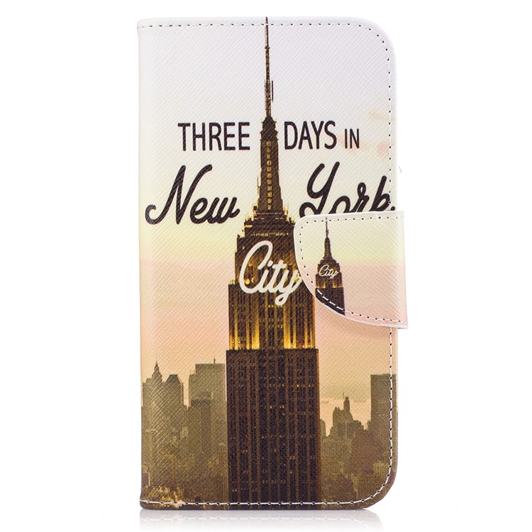 Patterned Leather Wallet Mobile Phone Cover for Samsung Galaxy A5 (2017) - New York City-2