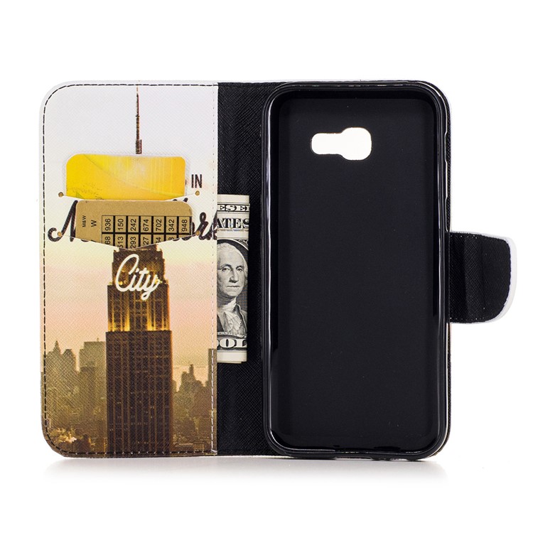 Patterned Leather Wallet Mobile Phone Cover for Samsung Galaxy A5 (2017) - New York City-4