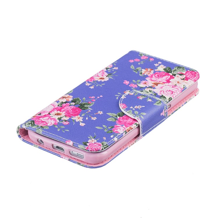 Wallet Leather Stand Case for Samsung Galaxy S7 SM-G930 - Vivid Flowers-6