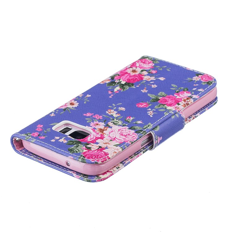Wallet Leather Stand Case for Samsung Galaxy S7 SM-G930 - Vivid Flowers-7