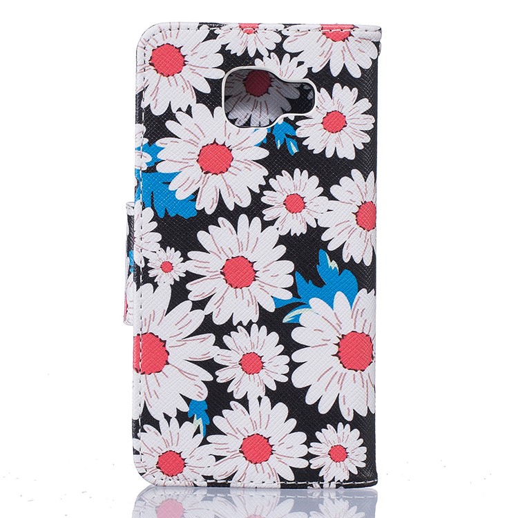 Wallet Leather Stand Case for Samsung Galaxy A3 SM-A310F (2016) - Daisy Flowers-3