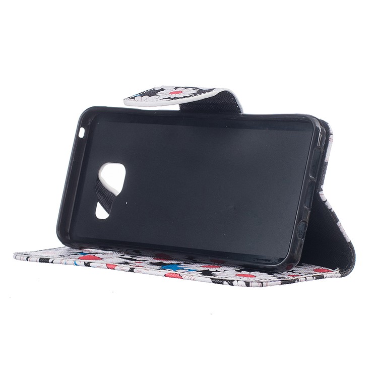 Wallet Leather Stand Case for Samsung Galaxy A3 SM-A310F (2016) - Daisy Flowers-4