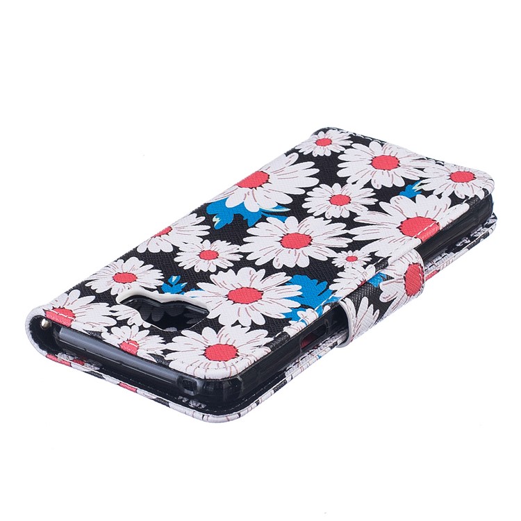 Wallet Leather Stand Case for Samsung Galaxy A3 SM-A310F (2016) - Daisy Flowers-7
