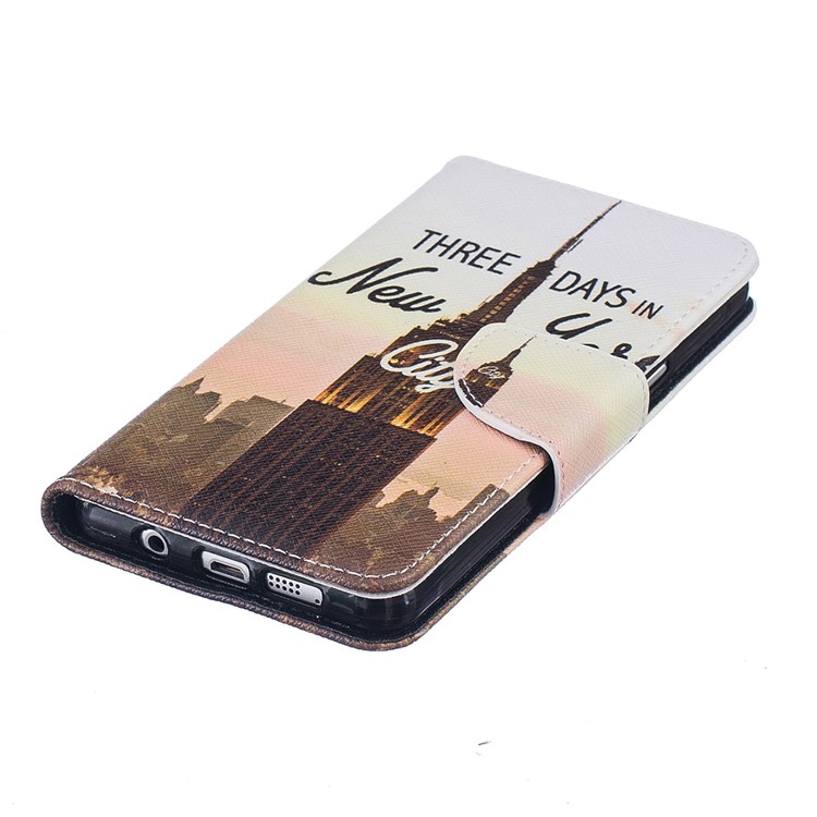 Pattern Printing Leather Wallet Case for Samsung Galaxy A5 SM-A510F (2016) - Empire State Building-7