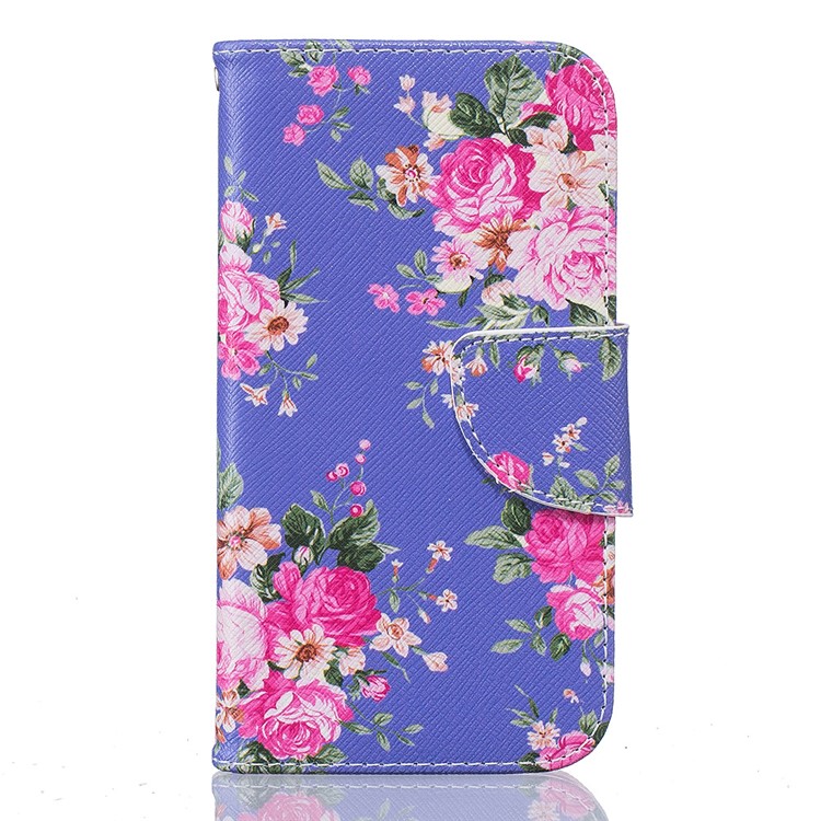 Pattern Printing Leather Wallet Case for Samsung Galaxy J1 (2016) - Vivid Flowers-2