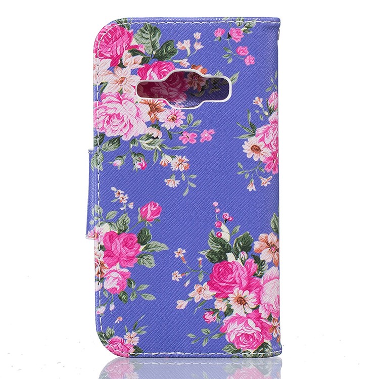 Pattern Printing Leather Wallet Case for Samsung Galaxy J1 (2016) - Vivid Flowers-3