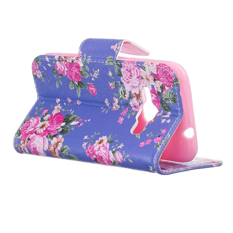 Pattern Printing Leather Wallet Case for Samsung Galaxy J1 (2016) - Vivid Flowers-5