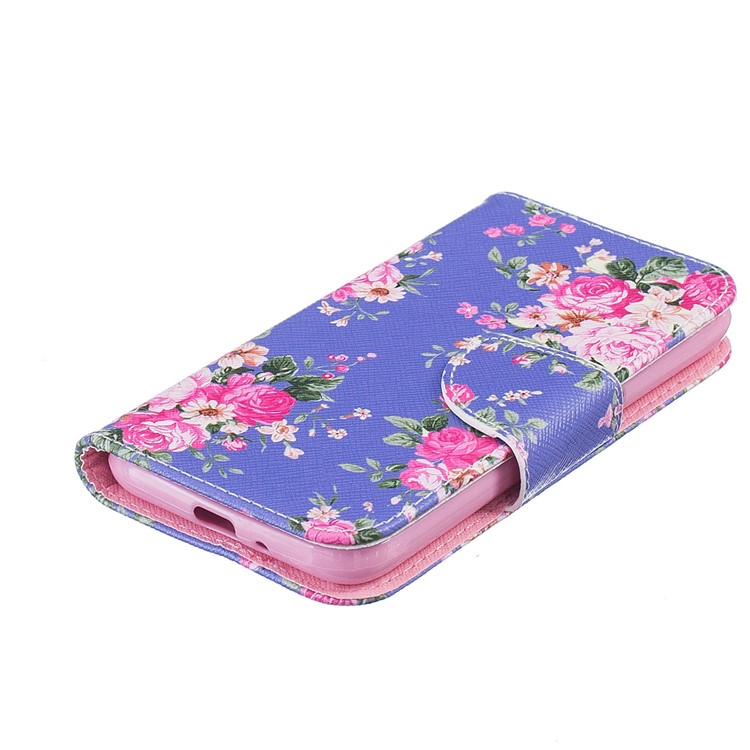 Pattern Printing Leather Wallet Case for Samsung Galaxy J1 (2016) - Vivid Flowers-6