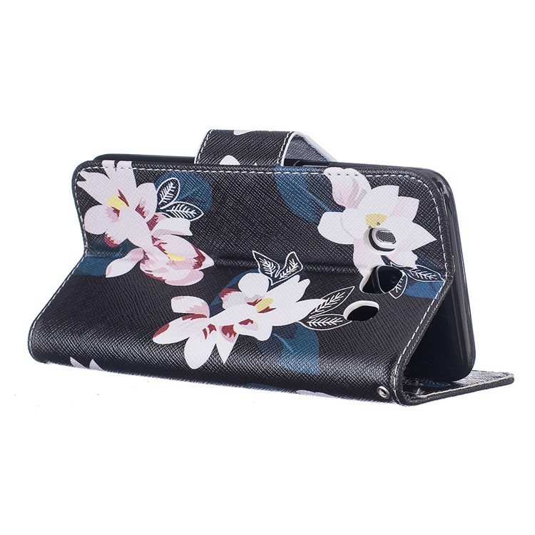 Wallet Leather Stand Case for Samsung Galaxy J5 (2016) SM-J510 - White Flowers-5