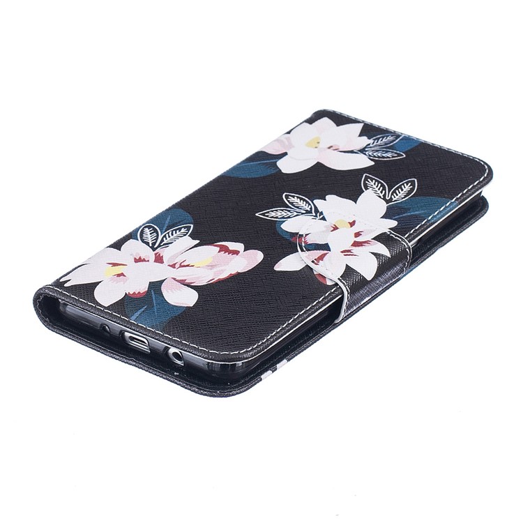 Wallet Leather Stand Case for Samsung Galaxy J5 (2016) SM-J510 - White Flowers-6