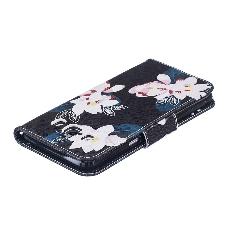Wallet Leather Stand Case for Samsung Galaxy J5 (2016) SM-J510 - White Flowers-7