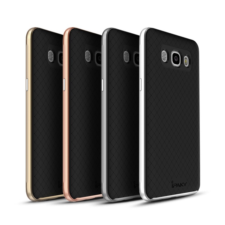 IPAKY PC Bumper + TPU Case 2-Piece for Samsung Galaxy J7 (2016) J710F J710G J7108 - Silver-5