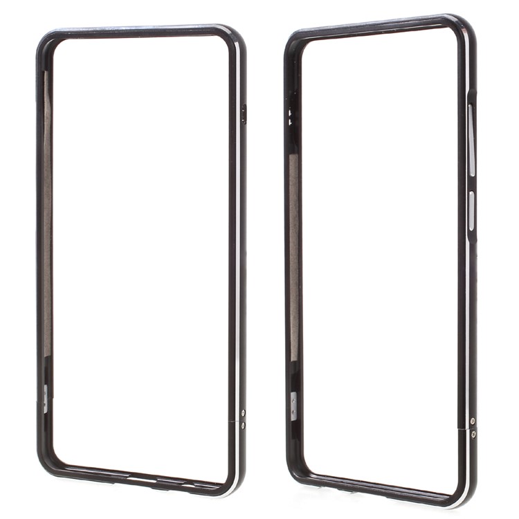 Screw Lock Plated Aluminium Alloy Bumper Case for Huawei Mate 9 Pro - Black-1