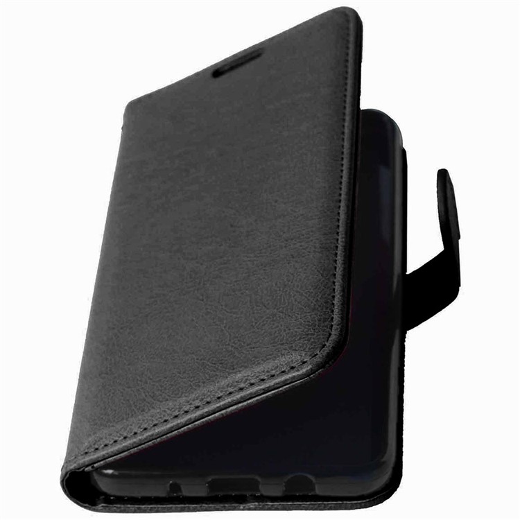 Magnetic Leather Case with ID/Credit Card Slots for Samsung Galaxy On5 - Black-4