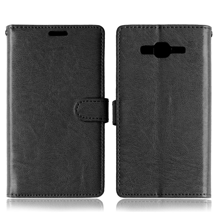 PU Leather Phone Case with ID/Credit Card Slots for Samsung Galaxy On7 - Black-3