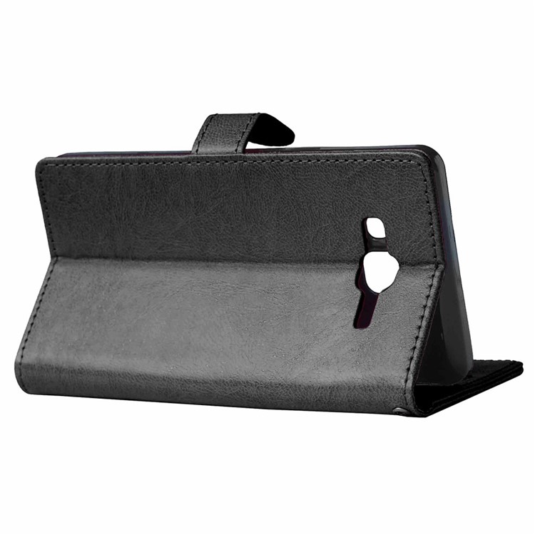PU Leather Phone Case with ID/Credit Card Slots for Samsung Galaxy On7 - Black-6