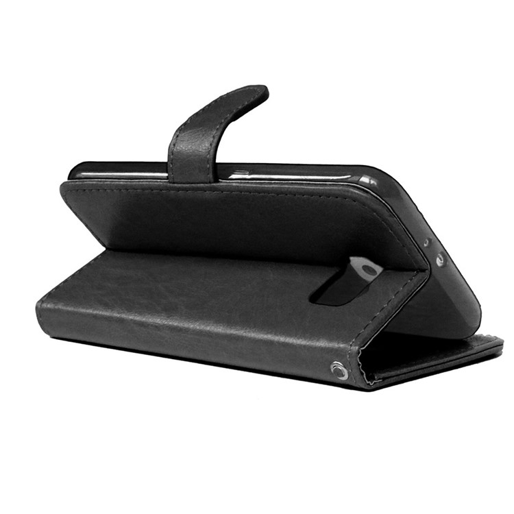 3 Card Slots Leather Mobile Phone Case for Samsung Galaxy S6 G920 - Black-4