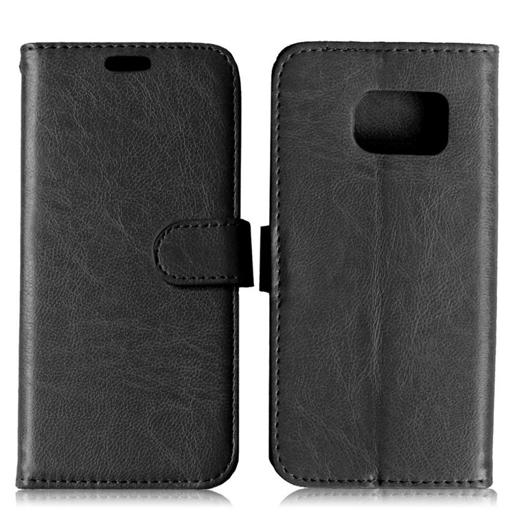 3-Slot Wallet Leather Flip Phone Cover fo Samsung Galaxy S7 SM-G930 - Black-2