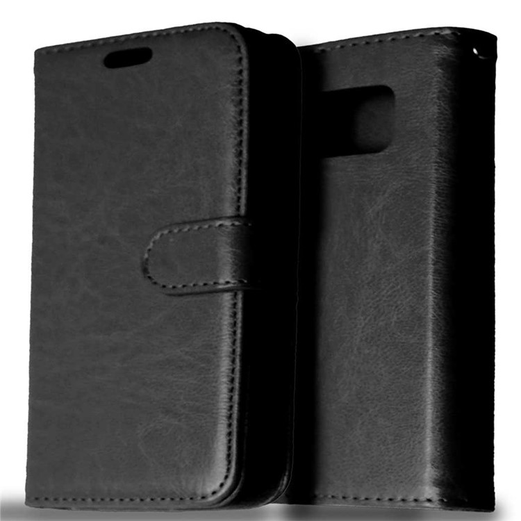 3-Slot Wallet Leather Flip Phone Cover fo Samsung Galaxy S7 SM-G930 - Black-3
