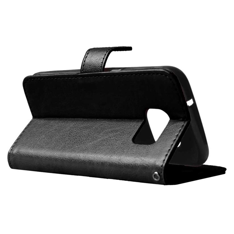 3-Slot Wallet Leather Flip Phone Cover fo Samsung Galaxy S7 SM-G930 - Black-5