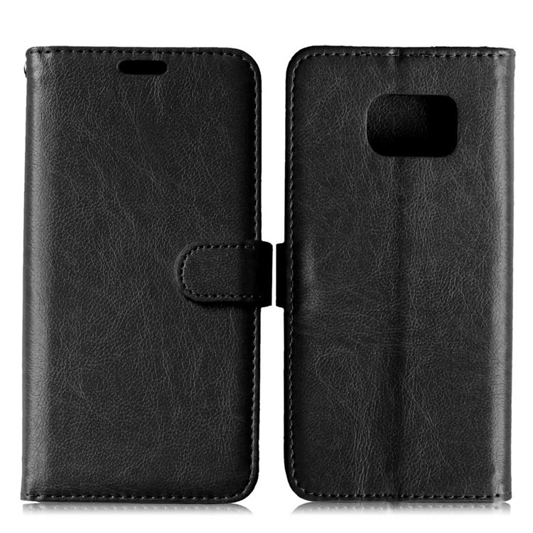 Crazy Horse Leather Wallet Case for Samsung Galaxy S7 edge SM-G935 - Black-2