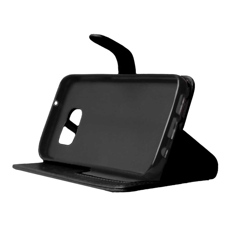Crazy Horse Leather Wallet Case for Samsung Galaxy S7 edge SM-G935 - Black-3
