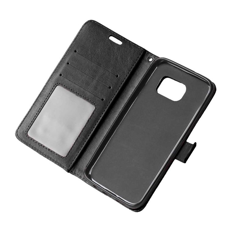 Crazy Horse Leather Wallet Case for Samsung Galaxy S7 edge SM-G935 - Black-5