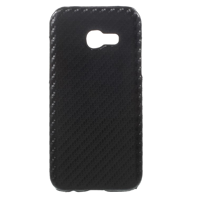 Carbon Fibre PU Leather Coated Hard Case for Samsung Galaxy A3 (2017)-1