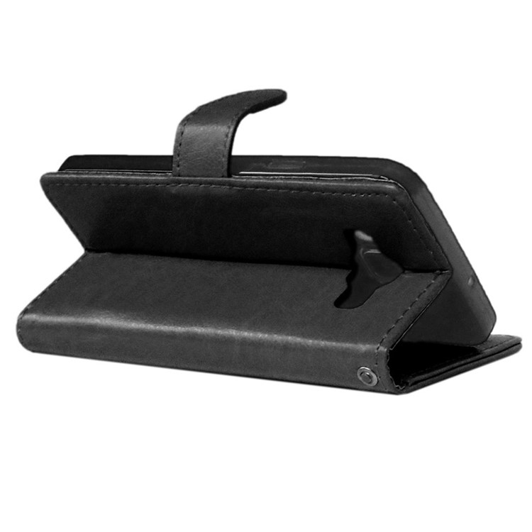 Crazy Horse Leather Wallet Case for Samsung Galaxy A3 SM-A300F - Black-4