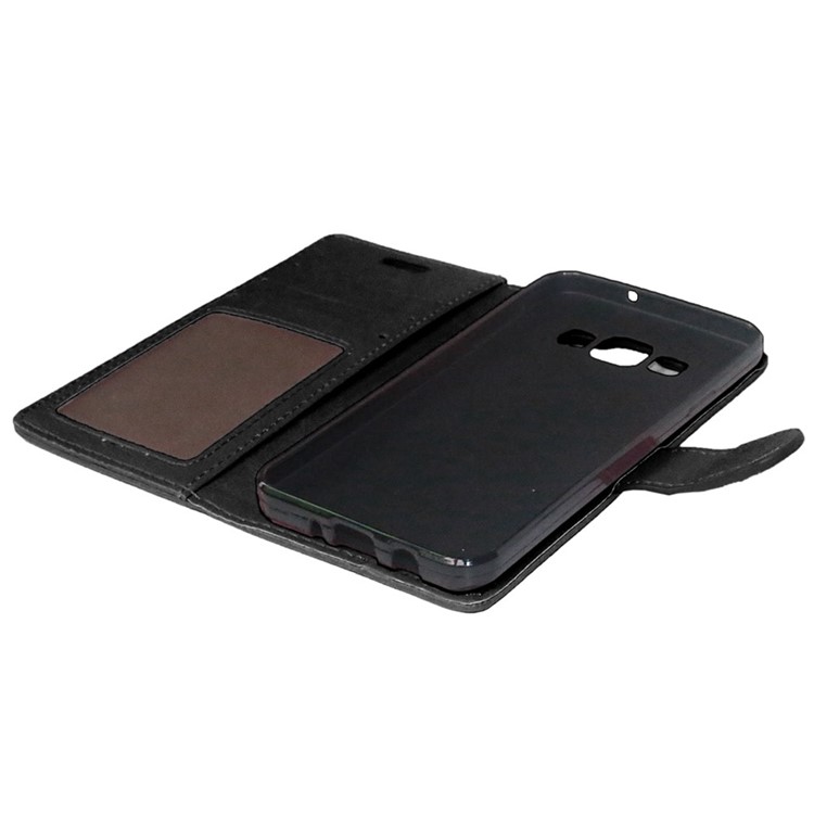 Crazy Horse Leather Wallet Case for Samsung Galaxy A3 SM-A300F - Black-7