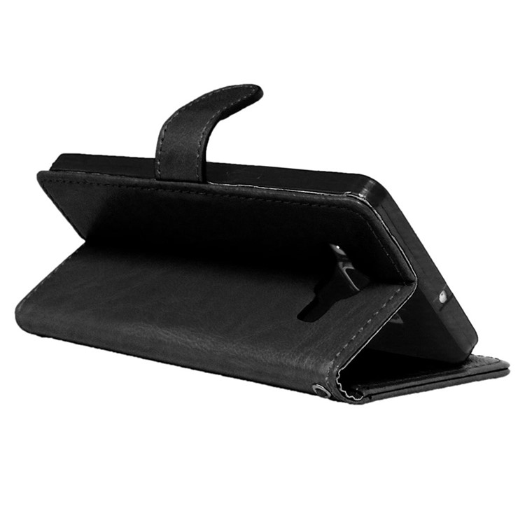 Crazy Horse Wallet Leather Stand Case for Samsung Galaxy A5 SM-A500F - Black-5
