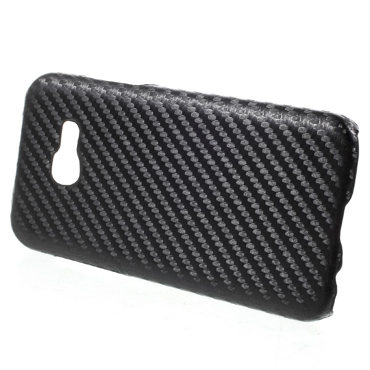 Leather Coated PC Hard Phone Case for Samsung Galaxy A7 (2017) - Carbon Fiber Texture-2