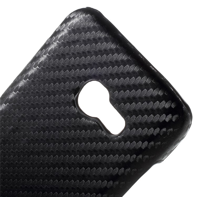 Leather Coated PC Hard Phone Case for Samsung Galaxy A7 (2017) - Carbon Fiber Texture-3