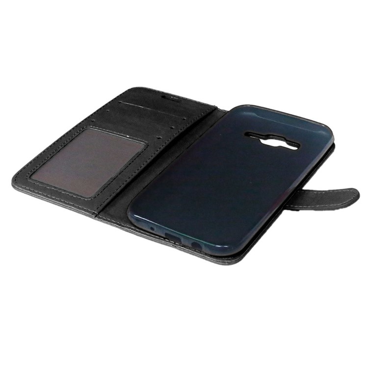 Crazy Horse 3 Card Slots Leather Phone Case for Samsung Galaxy J5 SM-J500F - Black-3