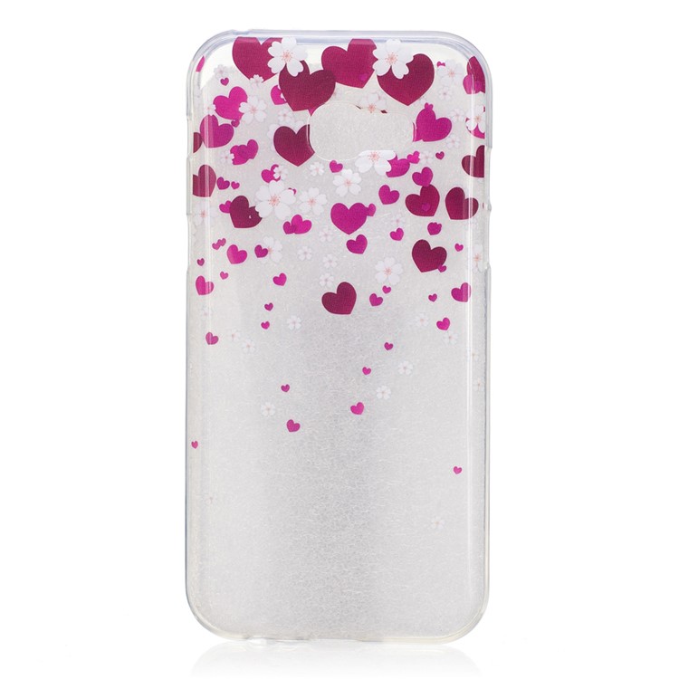 IMD Pattern Printing TPU Protection Back Cover for Samsung Galaxy A3 (2017) - Heart Pattern-1