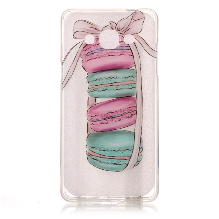 Clear TPU IMD Patterned Phone Case for Samsung Galaxy J3 Pro - Macarons-1
